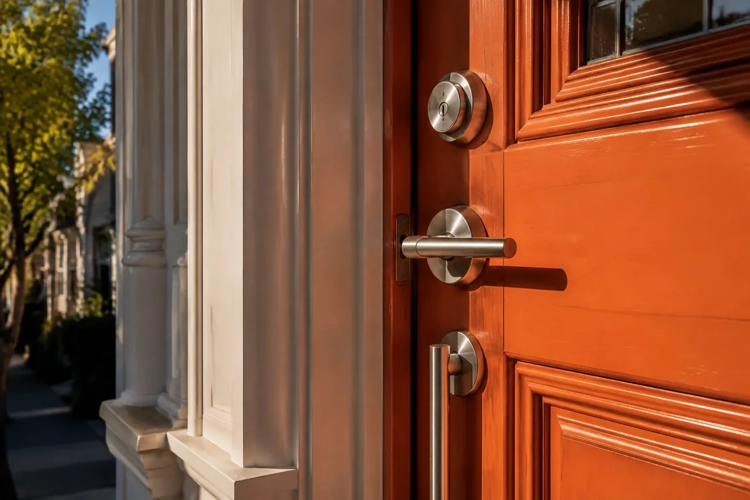 Illustrative locksmith scene; not an actual job — Norham